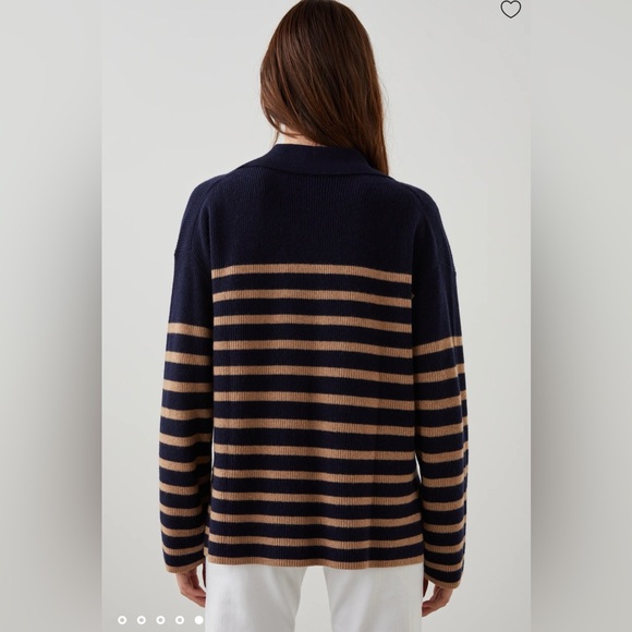 Rails Harris Camel Navy Striped Sweater Size XS - Picture 2 of 7